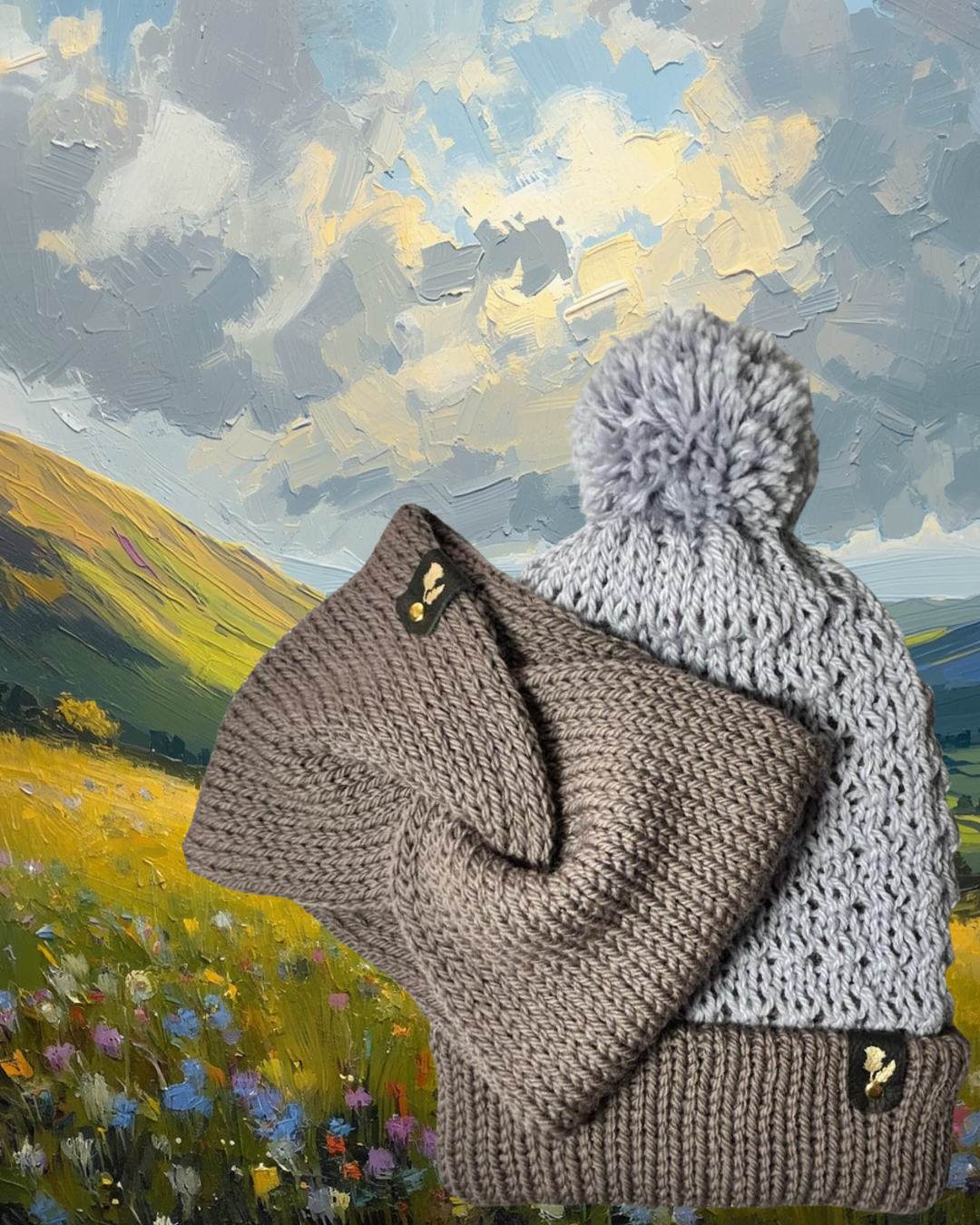 “Highland Heather” woollen hat